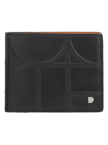 DuDu Up Geldbörse Leder 12.5 cm in black-orange