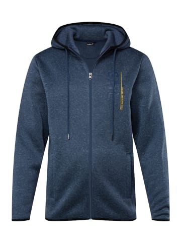 Men Plus Fleecejacke in blue denim