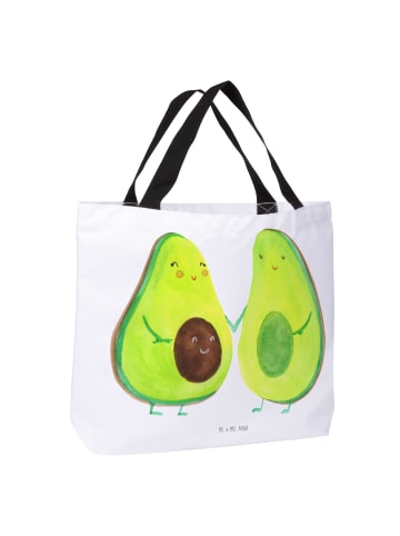 Mr. & Mrs. Panda Beuteltasche Avocado Pärchen ohne Spruch in Weiß