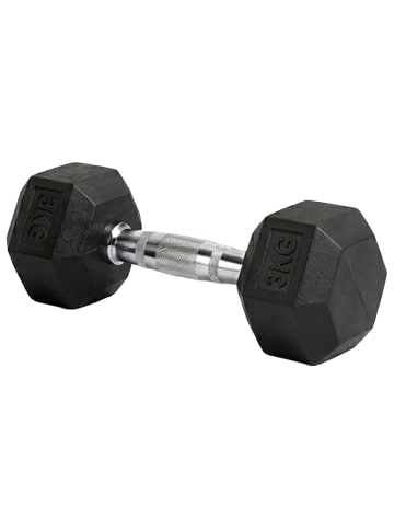 2 x Hanteln in Schwarz/ Silber - 3 kg