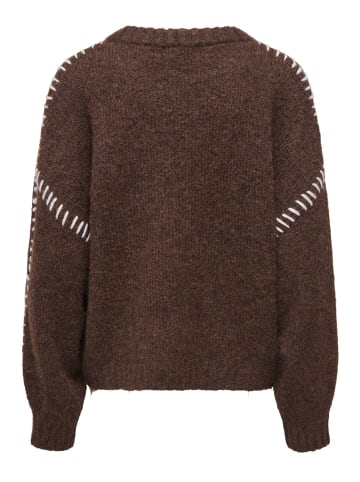 JDY Strickpullover in Chocolate Brown