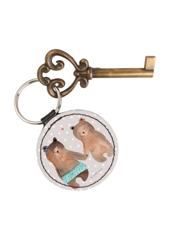 Mr. & Mrs. Panda Anhänger Bär Freundin ohne Spruch in Grau Pastell