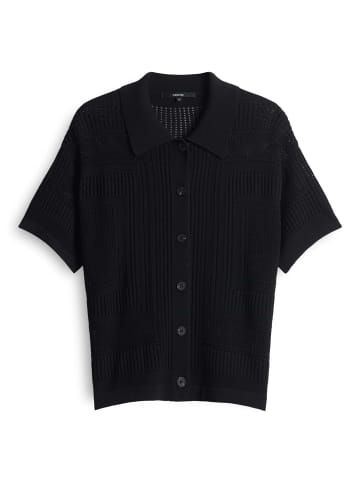 someday. Strickkleid mit Umlegekragen in Black