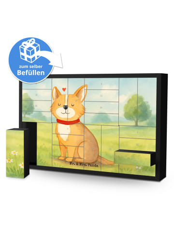 Mr. & Mrs. Panda Weihnachtskalender Hund Glück Design ohne Spruch in Weiß