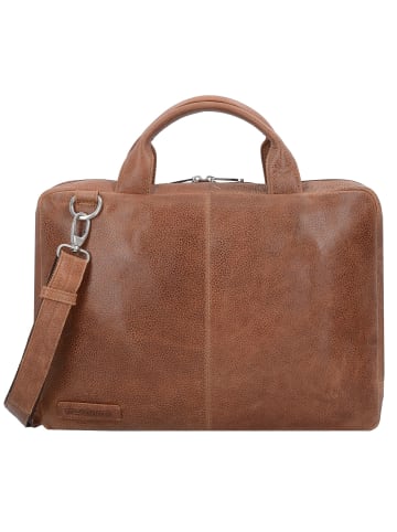 Plevier Simplicity Aktentasche Leder 37 cm Laptopfach in cognac