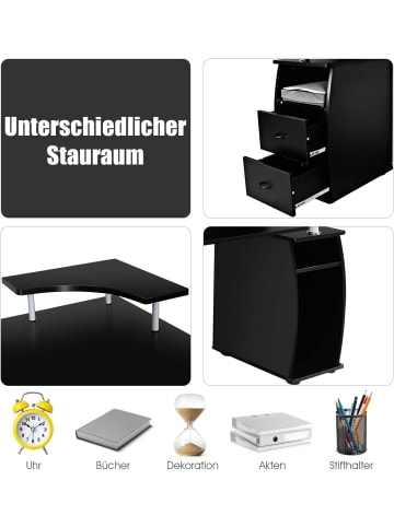 COSTWAY Computertisch in Schwarz