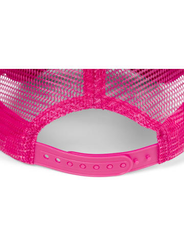 styleBREAKER Mesh Cap in Weiß-Himbeer
