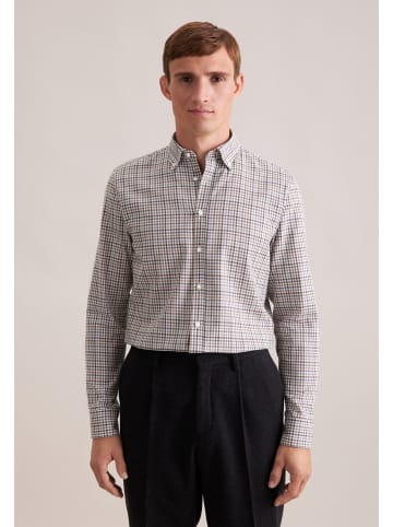 Seidensticker Flanellhemd Slim in Braun