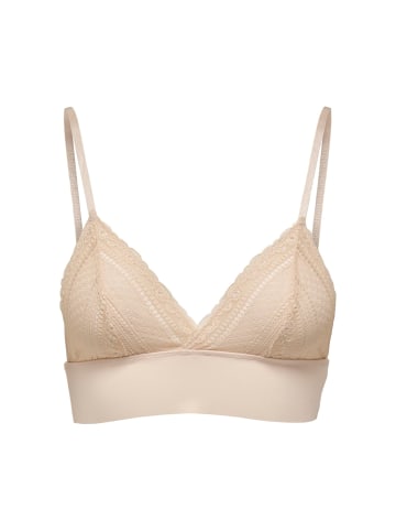 ONLY Spitzen Triangel BH Lace Bralette Bustier ONLLAURA in Beige