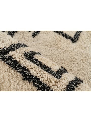 Kayoom Kurzflor Teppich Mylen 325 in creme - schwarz - rechteckig