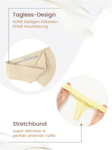 Yenita® 6er Pack Seamless Basic String in skin