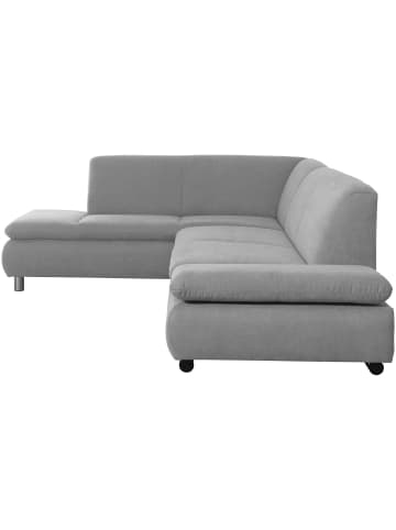 58 aufm Kessel ECKSOFA mit Ottomane links Kaye Flachgewebe hellgrau