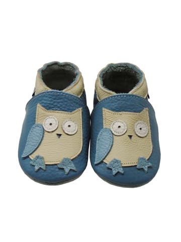 Yalion Baby Krabbelschuhe Eule in Blau