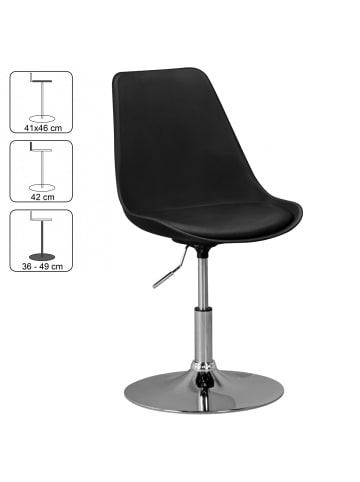 KADIMA DESIGN Drehsessel Esszimmerstuhl Kunstleder-Sitzfläche in in Schwarz