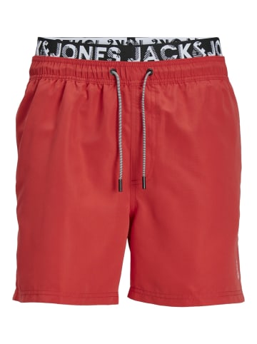 Jack & Jones Bade-Shorts 'Fiji' in rot