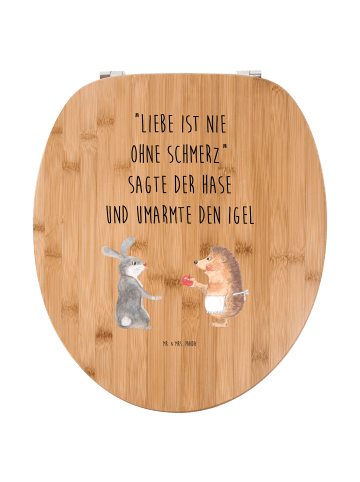 Mr. & Mrs. Panda WC Brille Hase Igel mit Spruch in Braun