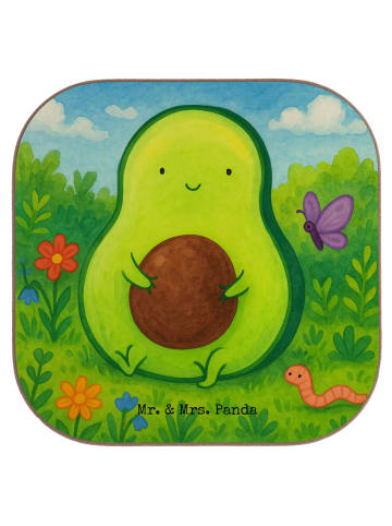 Mr. & Mrs. Panda Untersetzer für Gläser Avocado Kern Design ohne... in Weiß