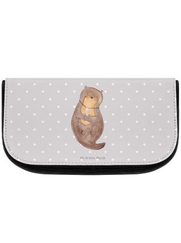Mr. & Mrs. Panda kosmetiktäschchen Otter Muschel ohne Spruch in Grau Pastell