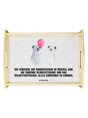 Mr. & Mrs. Panda Serviertablett Koala Luftballon mit Spruch in Grau Pastell