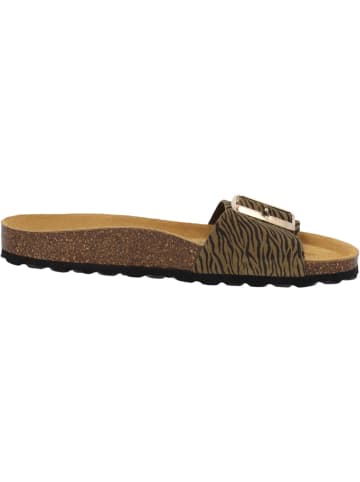 Palado Pantoletten Malta EGS Zebra Premium Leather in Olive