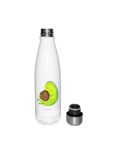 Mr. & Mrs. Panda Thermosflasche Avocado Pfeifen ohne Spruch in Weiß