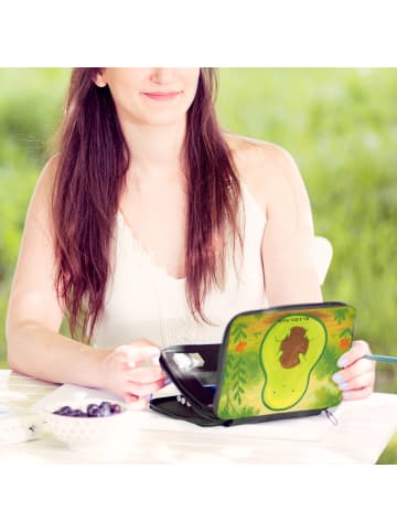 Mr. & Mrs. Panda Bleistiftetui Avocado Kern Design ohne Spruch in Weiß