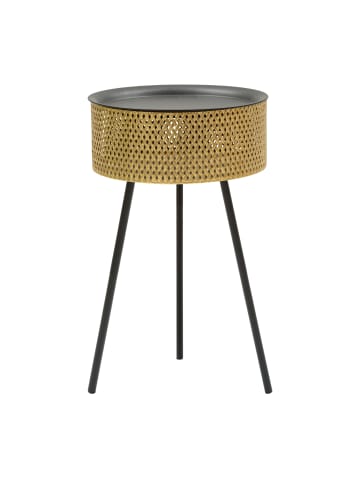 Mauro Ferretti Couchtisch aus gold-schwarzem Metall, Ø 40 x 65 cm