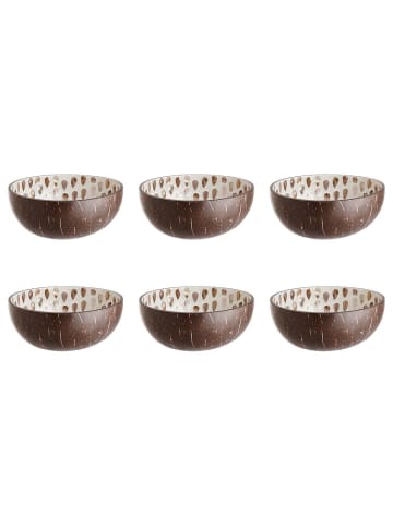 Butlers Kokosnussschale COCONUT 6er-Set in Braun
