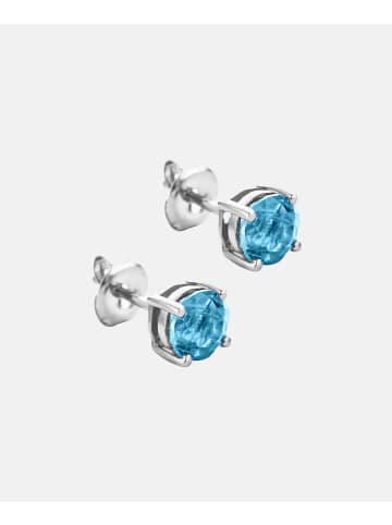 Diamant L'éternel Ohrringe aus 585 Weißgold mit Topas