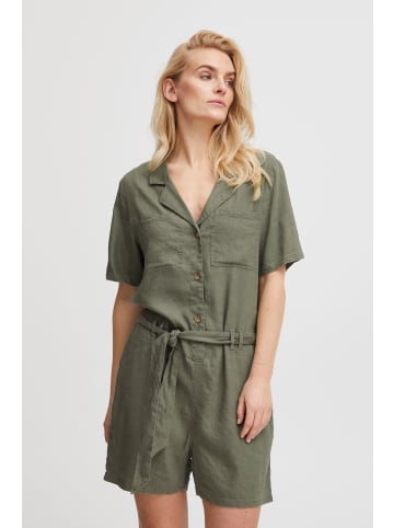 PULZ Jeans Jumpsuit PZLUCA Jumpsuit - 50207381  Jumpsuit aus Leinenmix in Grün