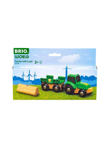 Brio Brio Aktionsspiel Traktor mit Holz-Anhänger in bunt