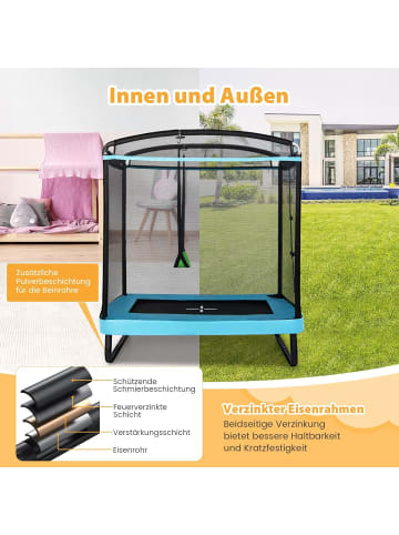 COSTWAY 2 in 1 Trampolin in Blau