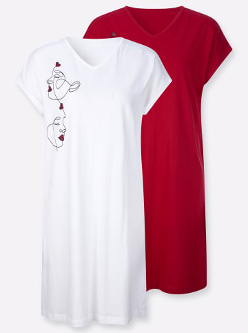 Sieh an! Nachthemden in weiß + rot