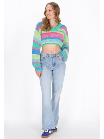 myMo Women Sweater in blue multicolor