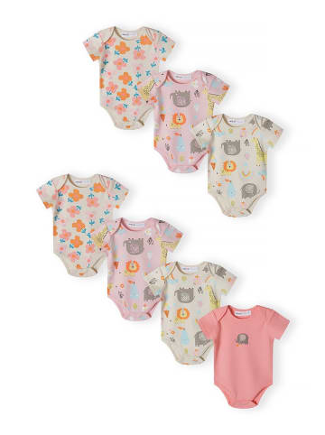 Minoti 7er-Set: Bodys 18BABY 12 in rosa
