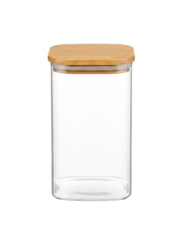 relaxdays 3 x Vorratsglas in Transparent/ Natur - 1200 ml