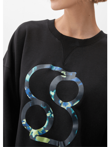 s.Oliver Sweatshirt langarm in Schwarz