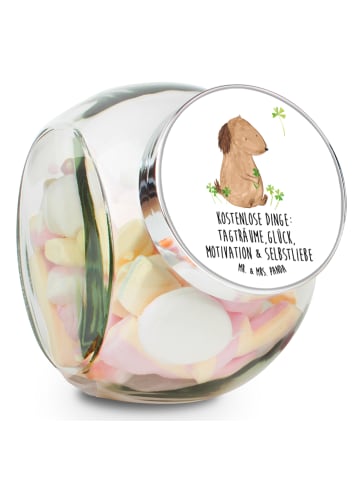 Mr. & Mrs. Panda Kaffeedose Hund Kleeblatt mit Spruch in Weiß