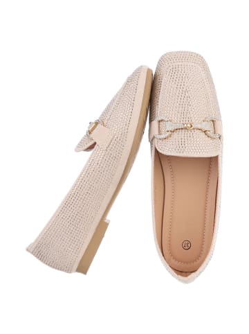 Ital-Design Halbschuh in Beige und Gold