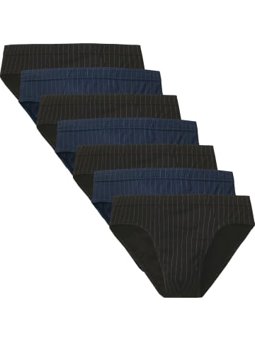 REDBEST Baumwolle, Single-Jersey Slip 7er-Pack in schwarz/marine