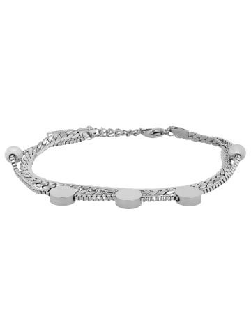 Adeliás Damen Armband aus Edelstahl 18+3 cm in silber