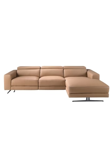 Angel Cerdá Relax-Sofa Chaiselongue rechts aus braunem Rindsleder