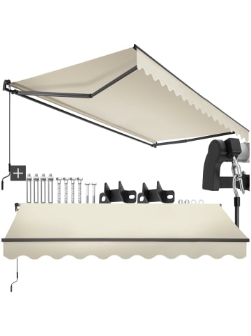tectake Gelenkarmmarkise Ornella mit Wandhalterung