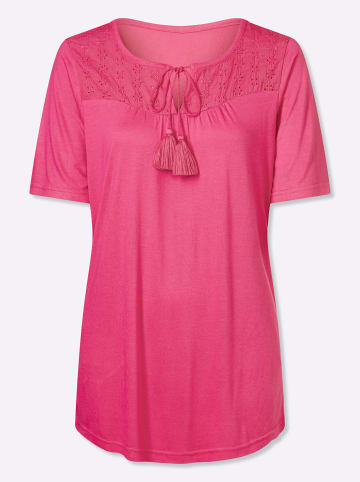 Sieh an! Kurzarm-Shirt in fuchsia