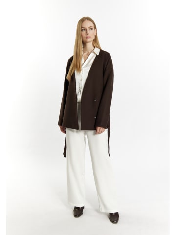 DreiMaster Damen Übergangsjacke Aus Wollgemisch in Braun