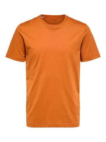 SELECTED HOMME T-Shirt SLHNORMAN180 in Braun