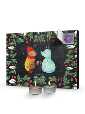 Mr. & Mrs. Panda Kerzen Adventskalender Nachtfalter Schneemann o... in Kreidetafel