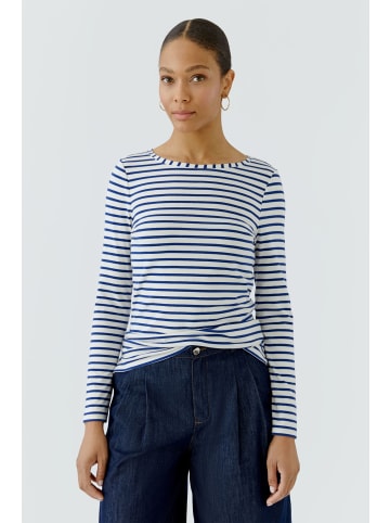 Oui Langarmshirt SUMIKO in blue white