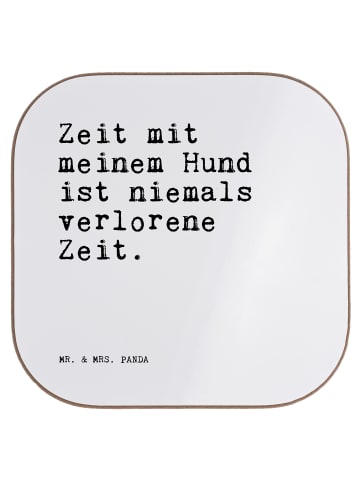 Mr. & Mrs. Panda Untersetzer Kaffee Zeit mit meinem Hund... mit ... in Weiß