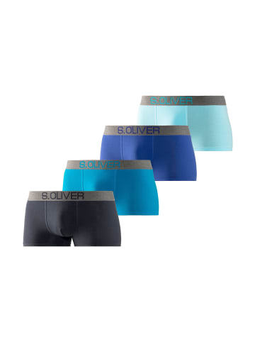 S. Oliver Boxershorts in türkis, hellblau, marine, royalblau